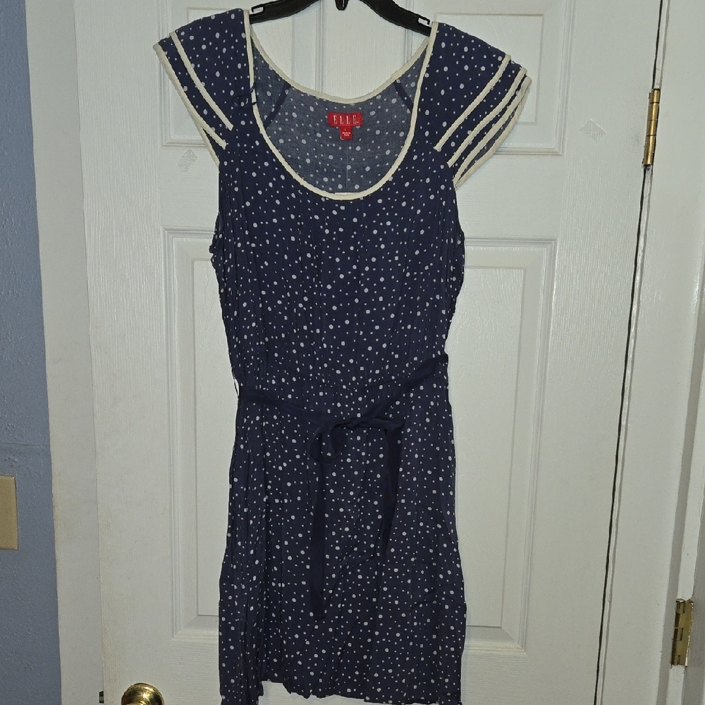 Elle Navy and White Mini Dress, L